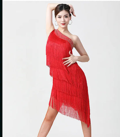 Women's Latin Dress One Shoulder Dancerwear