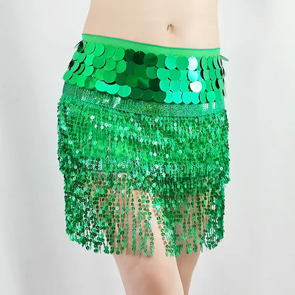 Women's Mermaid Glitter Sequin Hip Scarf Skirt