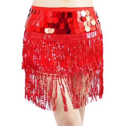 Women's Mermaid Glitter Sequin Hip Scarf Skirt